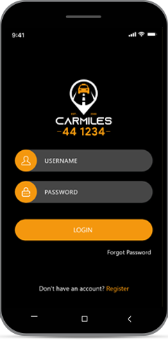 App login screen.